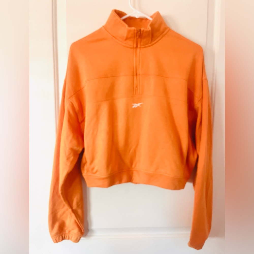 Reebok Women's Vibrant Orange Cowl Neck Sweatshirt